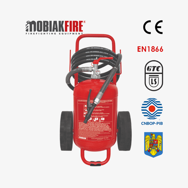 Trolley Fire Extinguisher 25Kg Dry Powder Welded – Mobiak