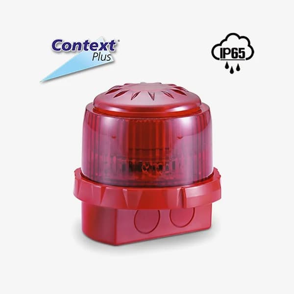 Red Weatherproof Conventional Combined fire Sounder / Beacon – 103dBa