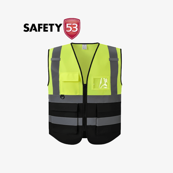 Safety Vest With Pocket (Green/Black)