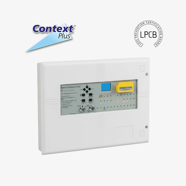 3 zone Fire Extinguishant control panel (to BS/EN12094-1) c/w 3A EN54-4 PSU & 128 x64 pixel graphical LCD display. LPCB Approved
