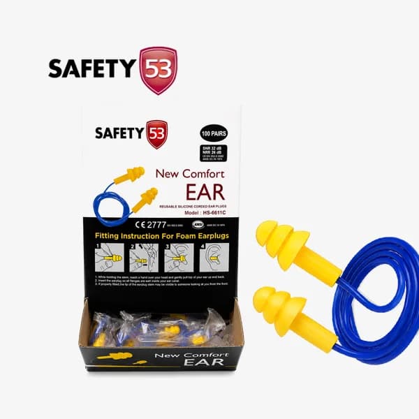 Earplugs Silicon Safety 53 6611C PVC CORD